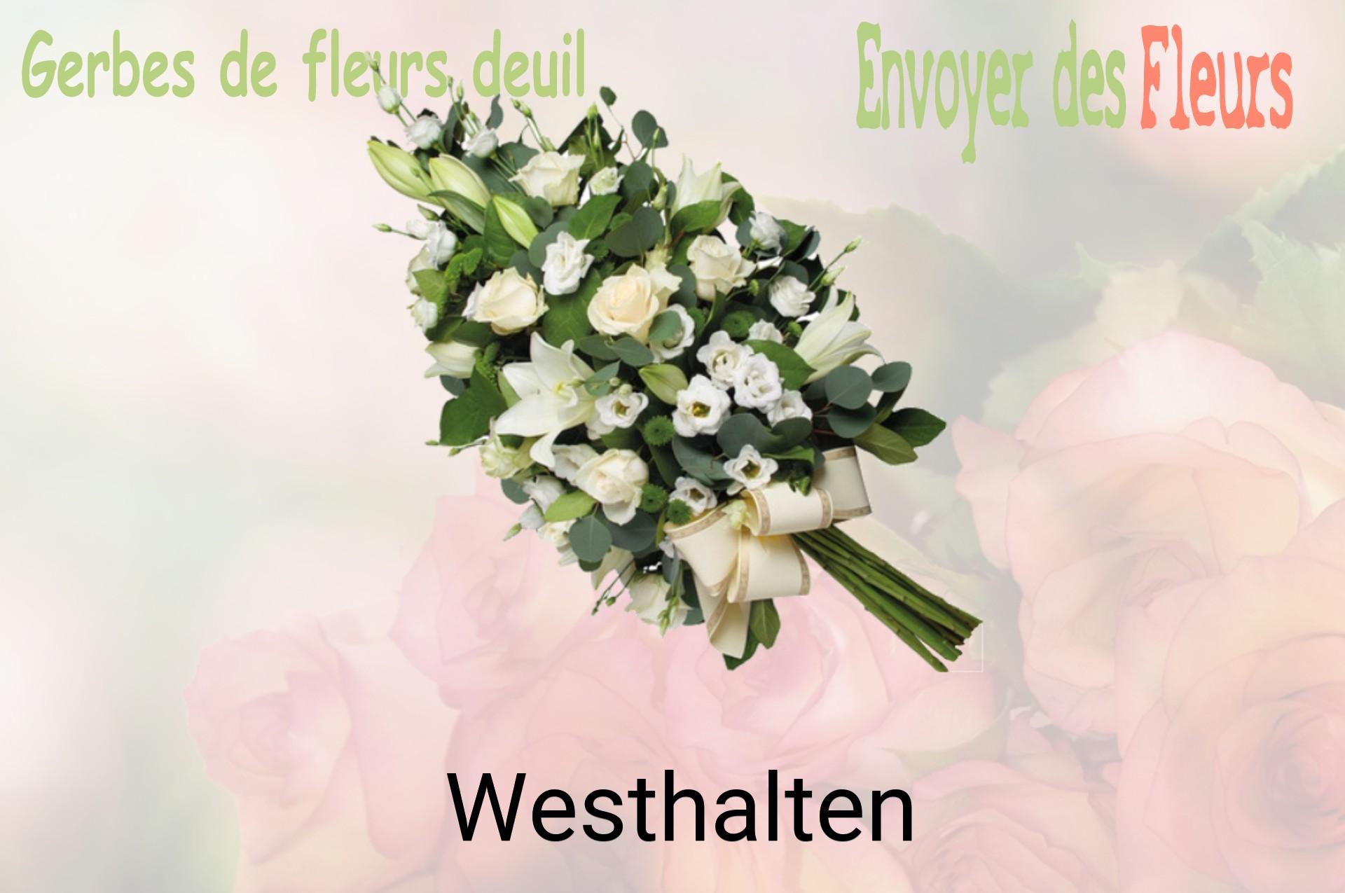 Gerbe de fleurs de deuil livrée à Westhalten